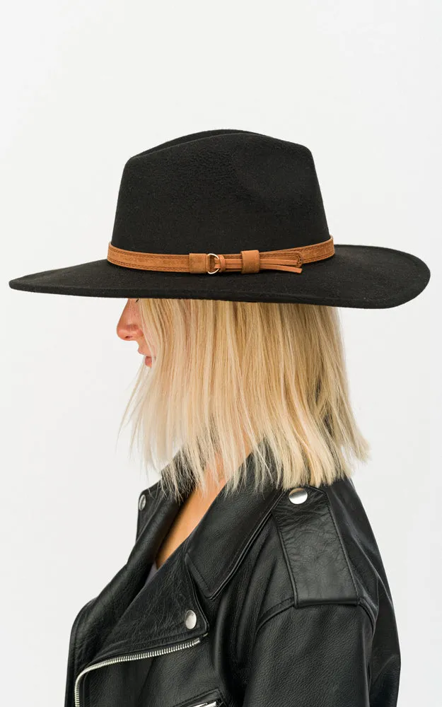 BHAT6045 Faux Wool Adjustable Fedora