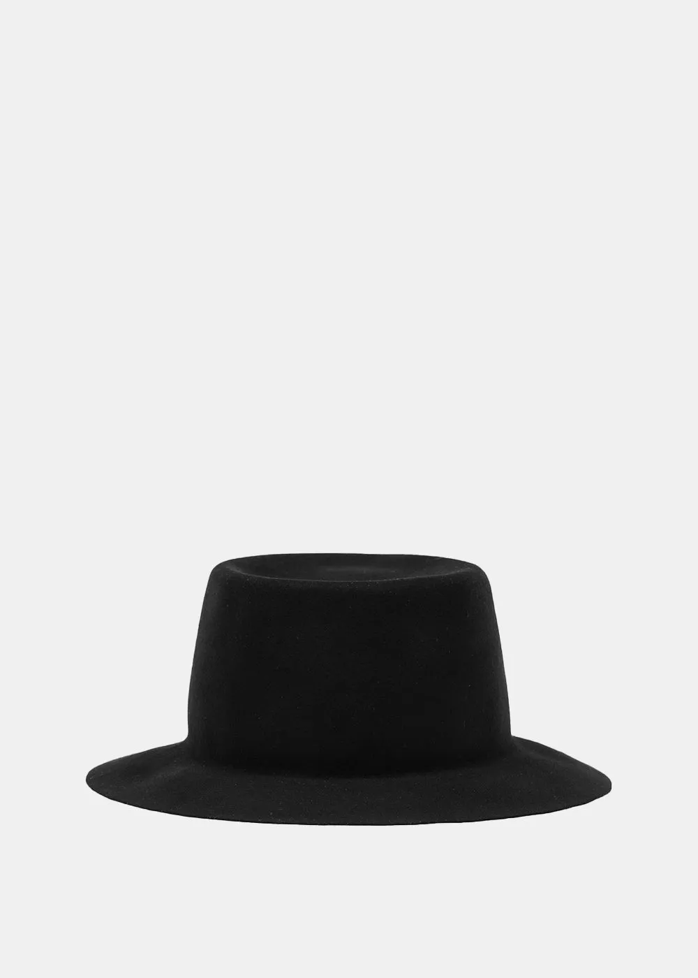 Black Beaver Fur Felt Open Crown Hat