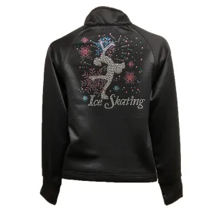 Black Plain Polar Fleece Skating Jacket Pink Skater