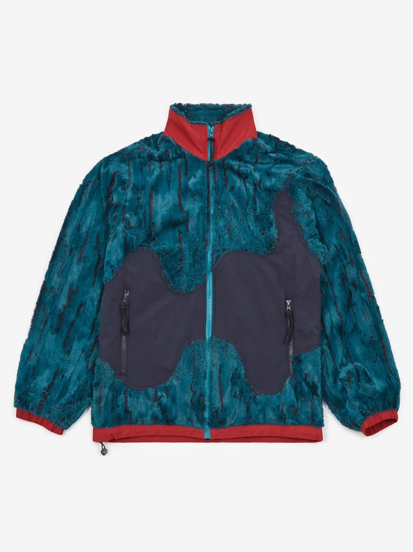 Brain Dead Organic Panelled Fur Jacket - Mallard