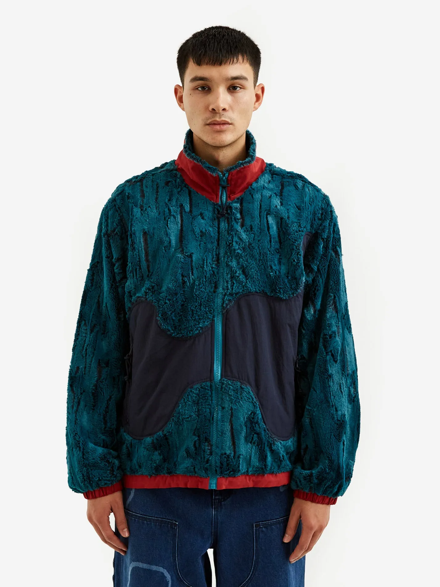 Brain Dead Organic Panelled Fur Jacket - Mallard