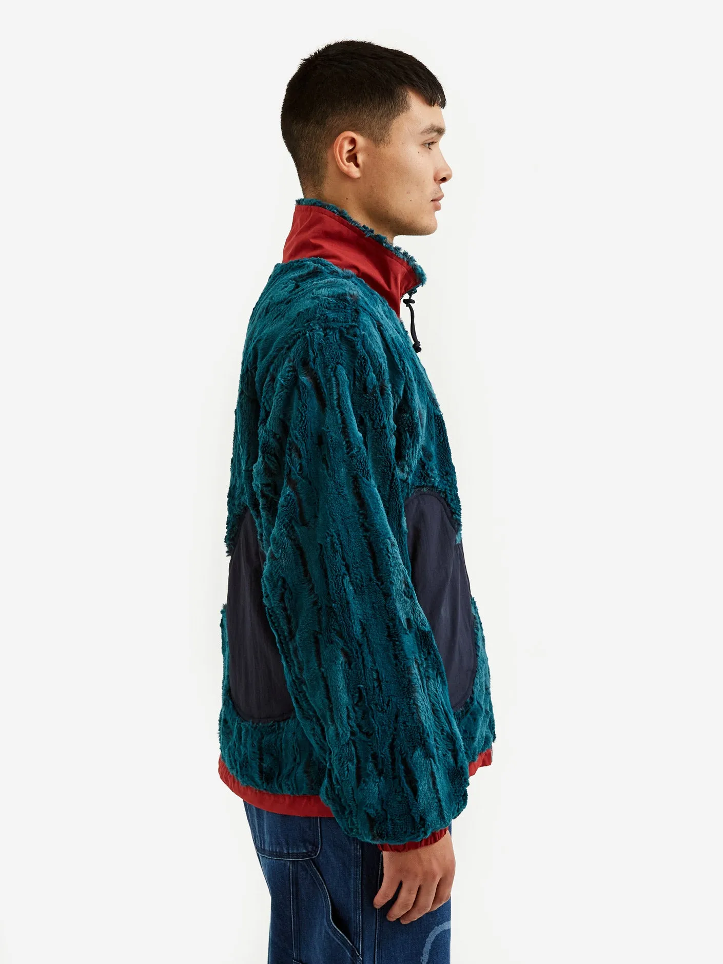 Brain Dead Organic Panelled Fur Jacket - Mallard