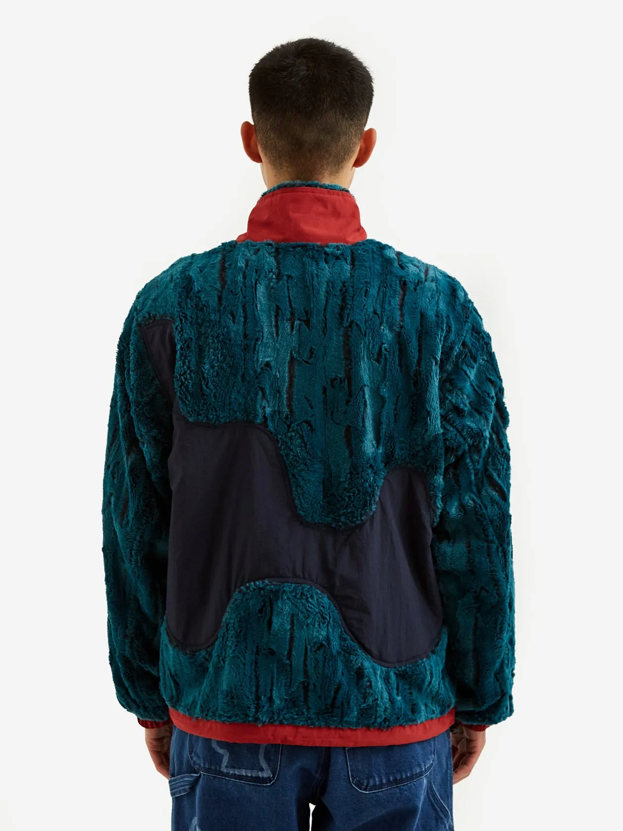 Brain Dead Organic Panelled Fur Jacket - Mallard