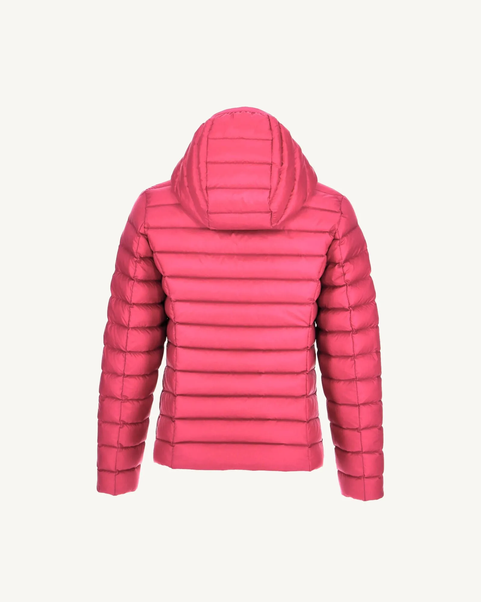 Cherry pink Carla kid's lightweight hooded puffer jacket