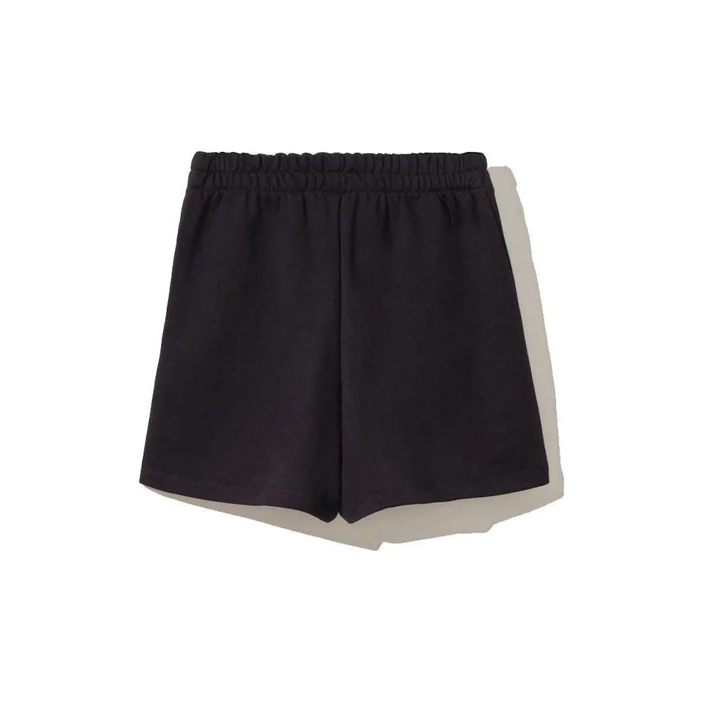 Comme Des Fuckdown Chic Black Cotton Shorts with Side Pockets