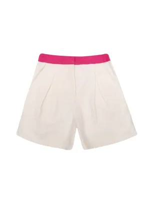 Ecru and Pink Shorts