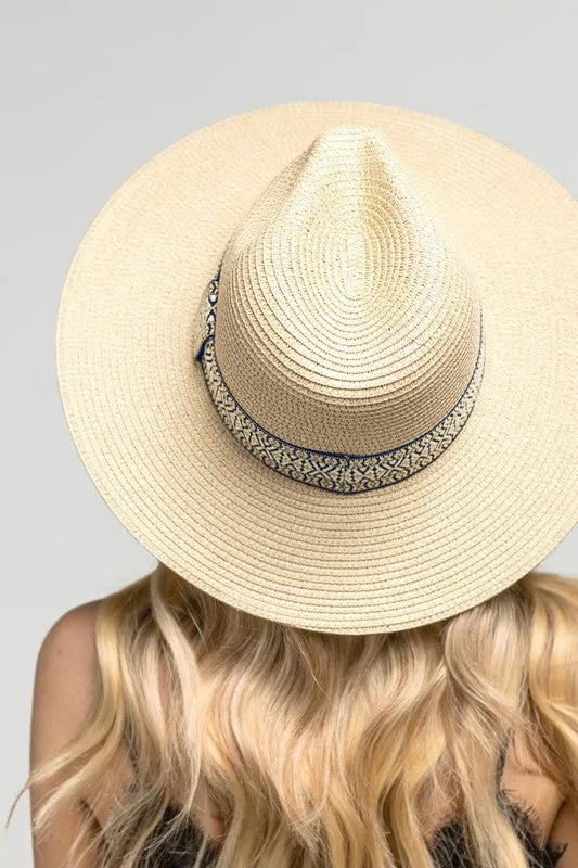 Ethnic Band Panama Hat