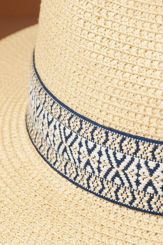 Ethnic Band Panama Hat