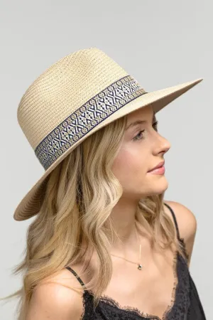Ethnic Band Panama Hat