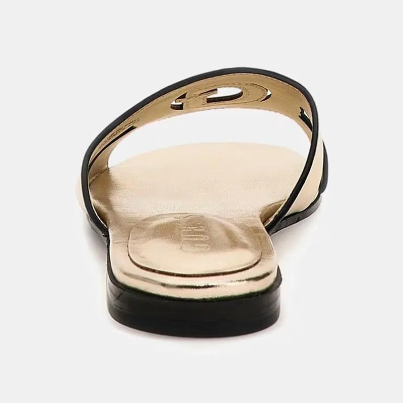 Gold Slide Sandals