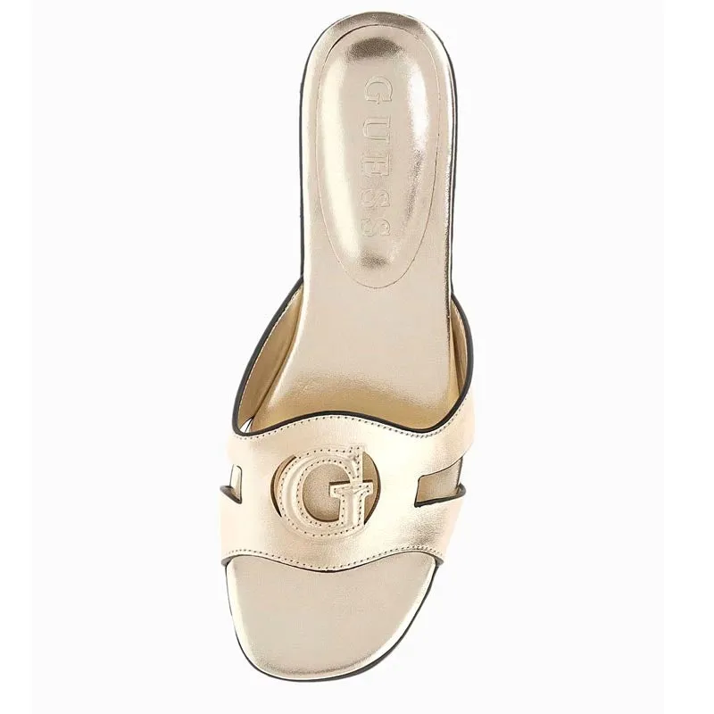 Gold Slide Sandals