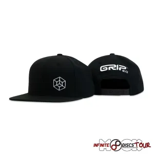 GRIPeq Small HEXICON Flat Bill Hat- BLACK