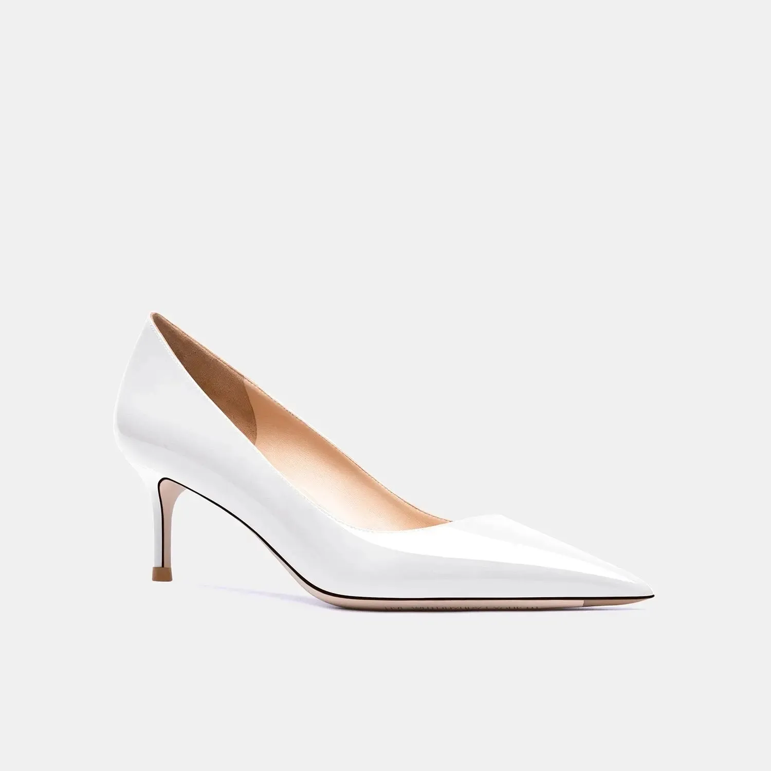 Lady Victoria White Kitten Heel
