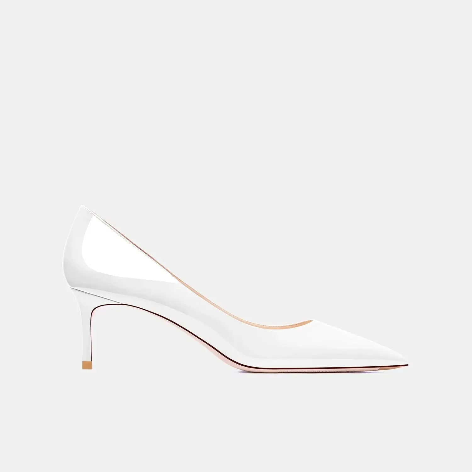 Lady Victoria White Kitten Heel