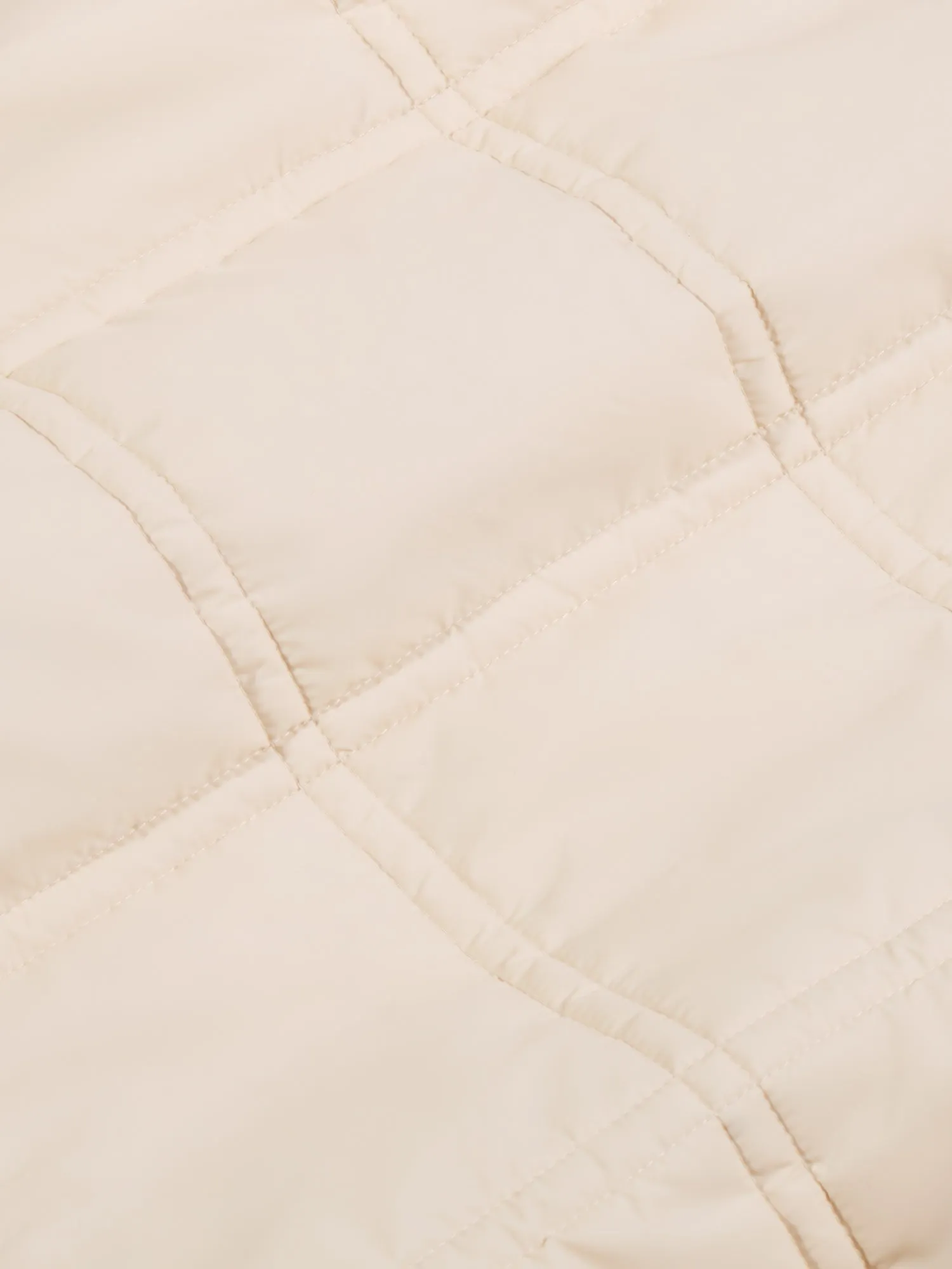 Mens Flower-Warmth Quilted Collarless Jacket—sand