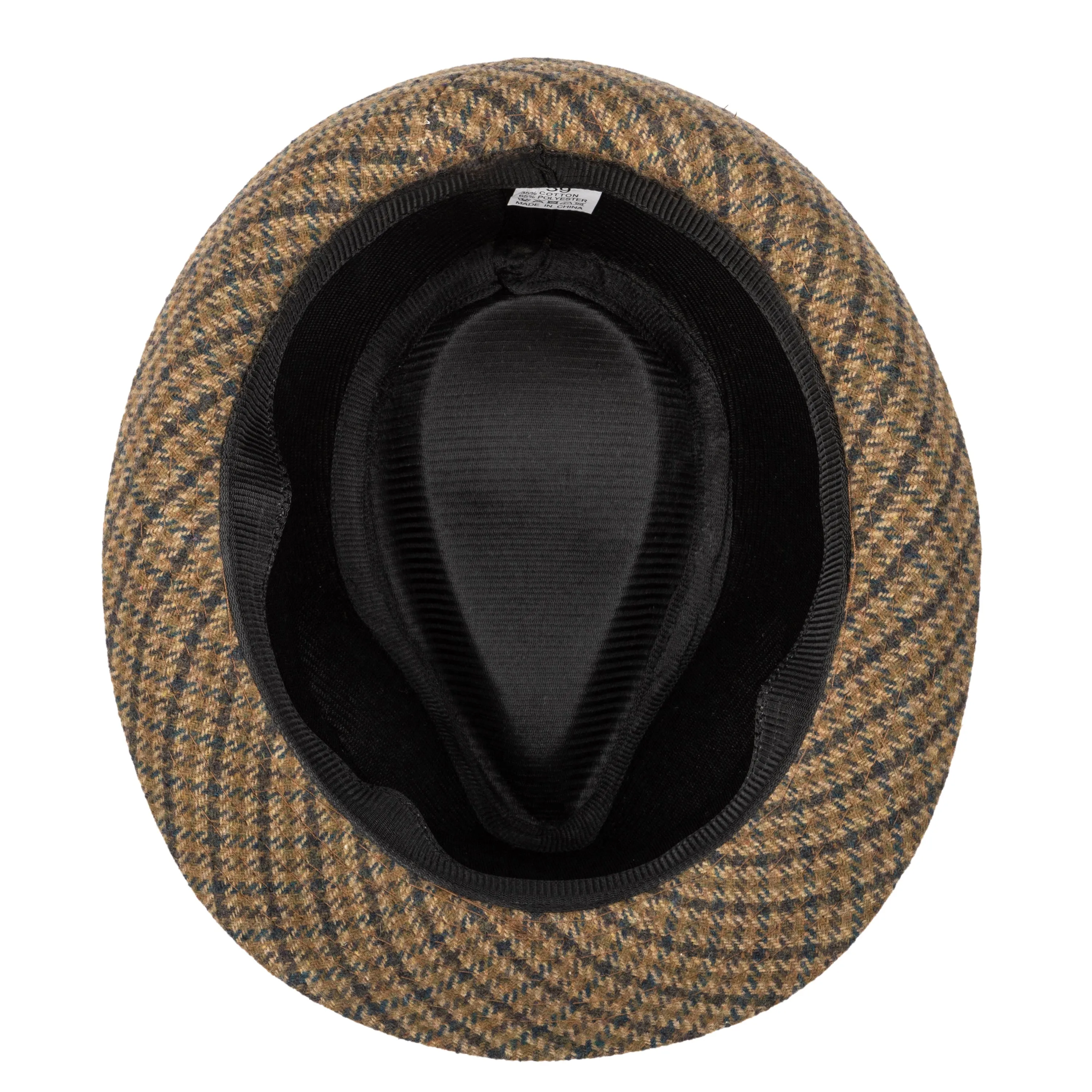 Men's Houndstooth Plaid Fedora