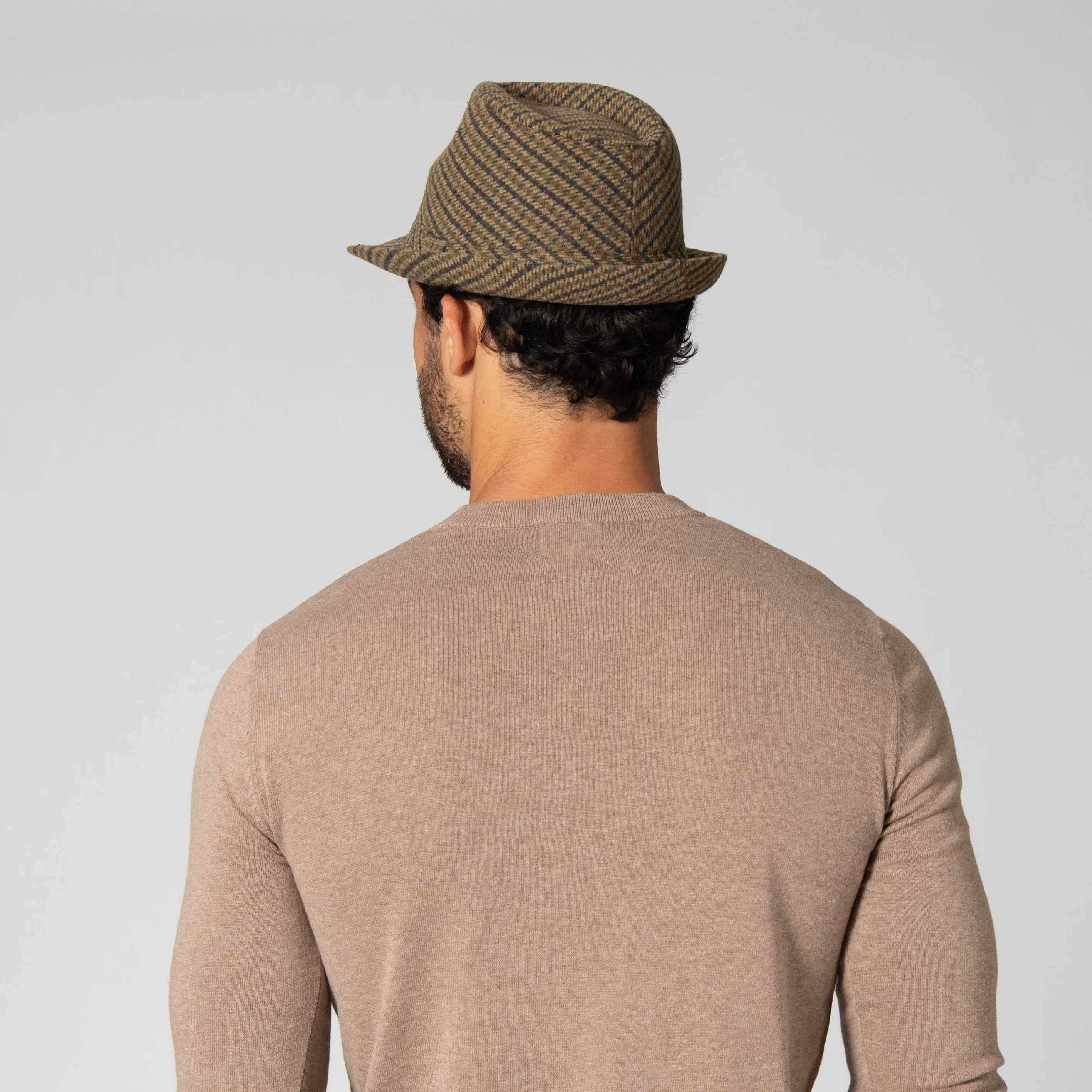 Men's Houndstooth Plaid Fedora