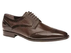 MEZLAN DEERSKIN & POLISHED CALFSKIN WINGTIP OXFORD