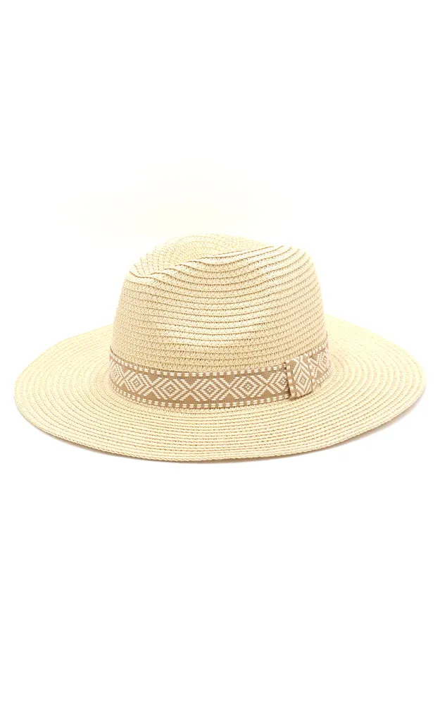 MH0071 Tribal Aztec Band Panama Sun Hat