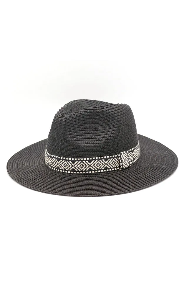 MH0071 Tribal Aztec Band Panama Sun Hat