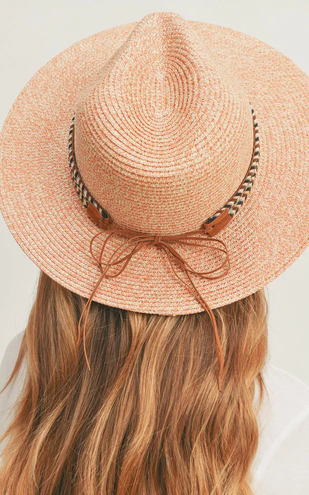 MH0106 Multi Color Braided Band Panama Hat