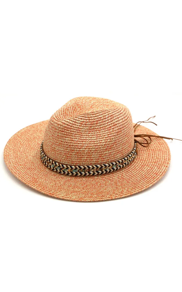 MH0106 Multi Color Braided Band Panama Hat