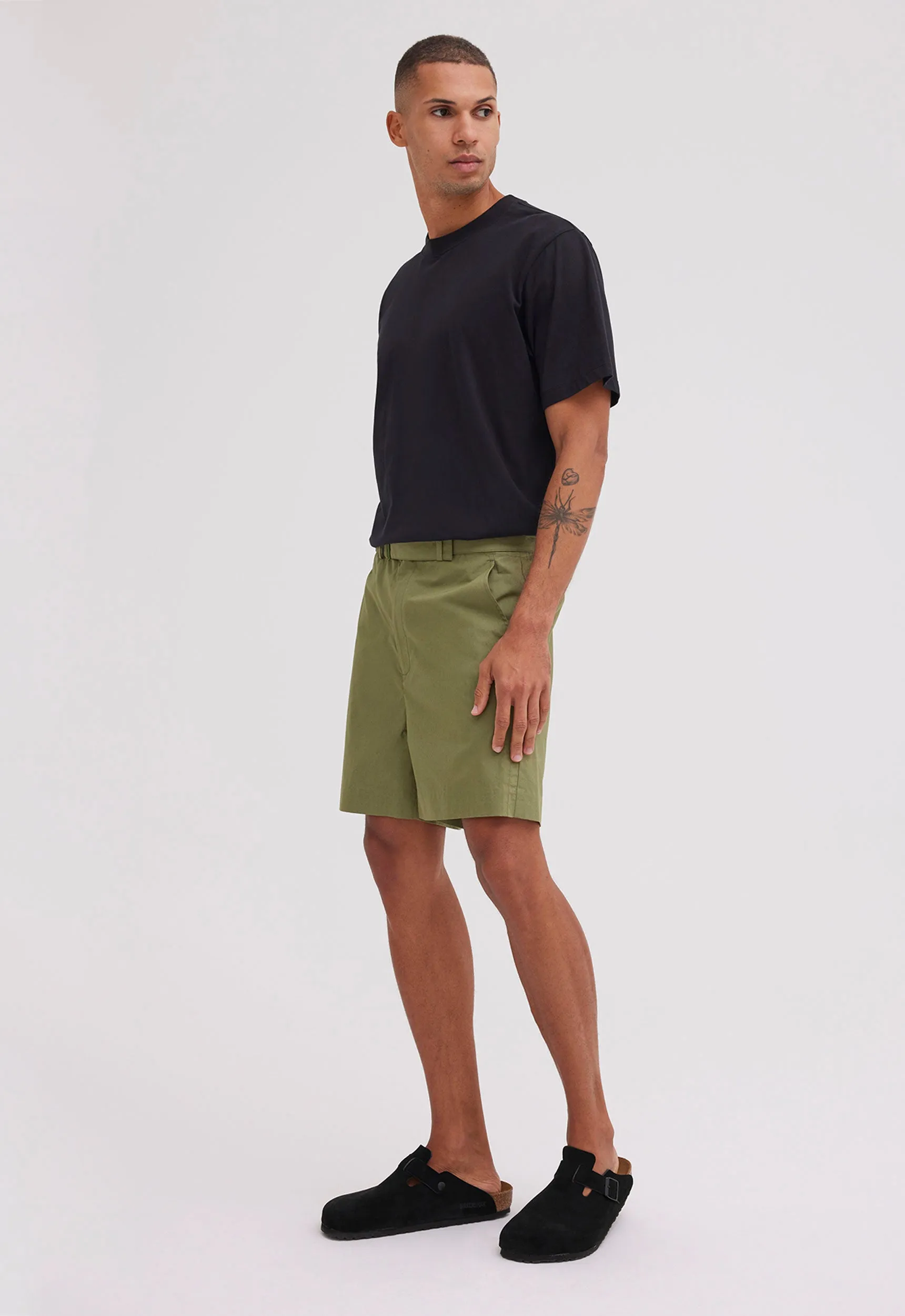 Mile Cotton Short - Pine Needle Green
