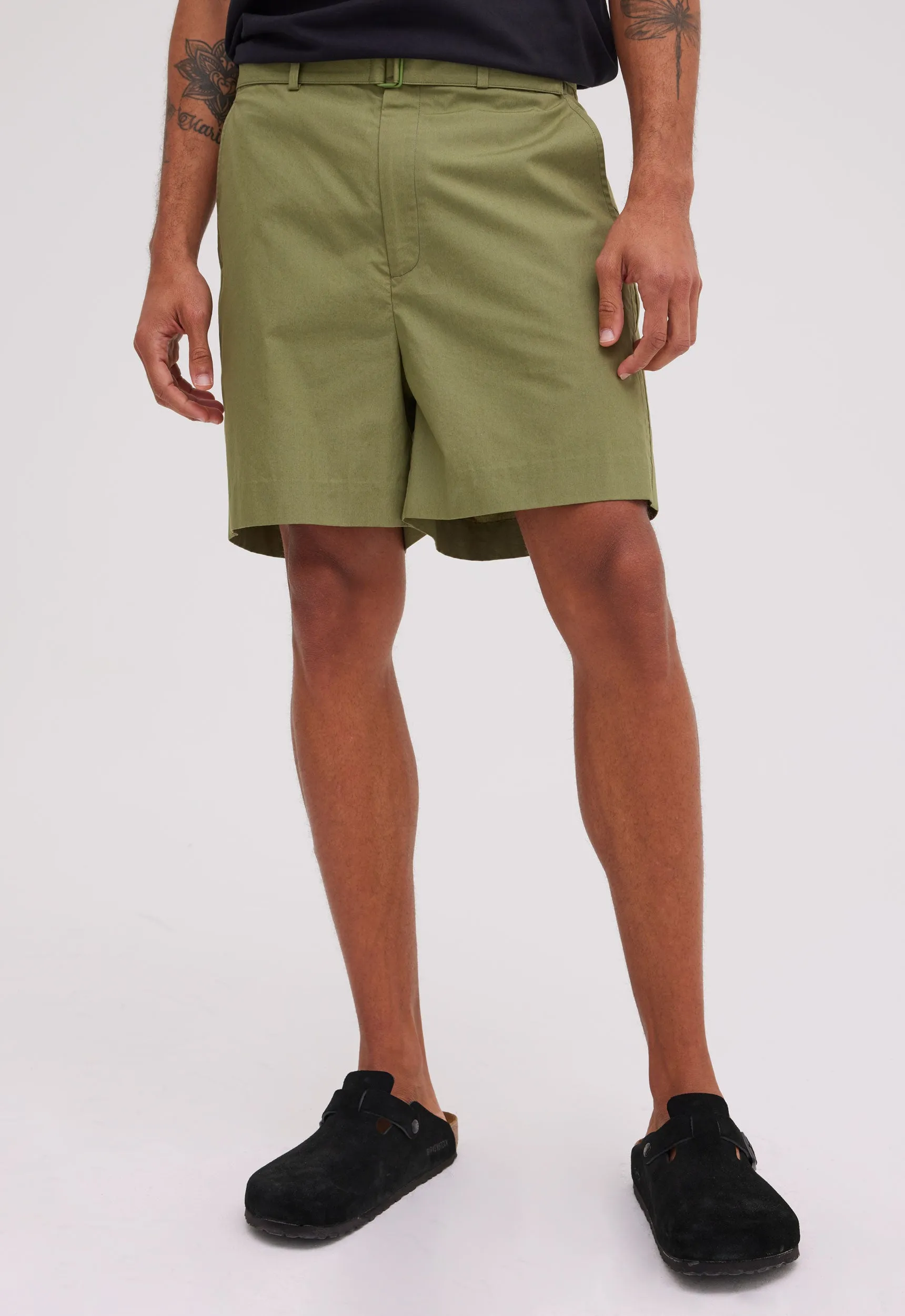 Mile Cotton Short - Pine Needle Green