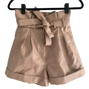 NWT Lush Vegan Leather Paperbag Shorts Size XS