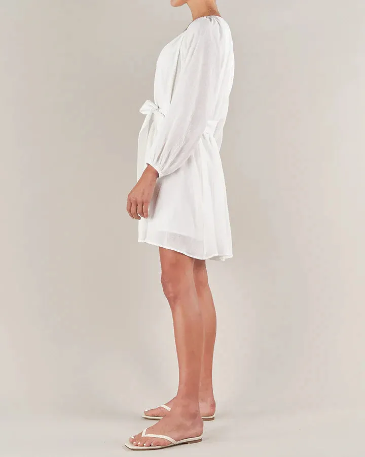 Panama Linen Cotton Gauze Mini Dress