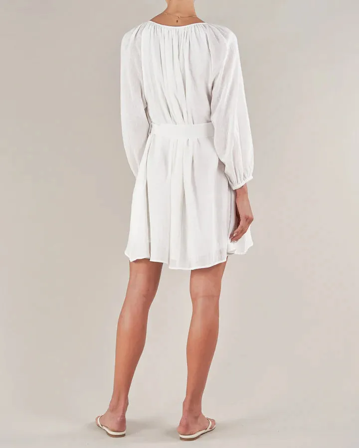 Panama Linen Cotton Gauze Mini Dress