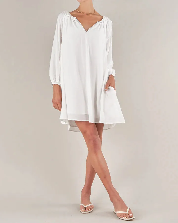 Panama Linen Cotton Gauze Mini Dress