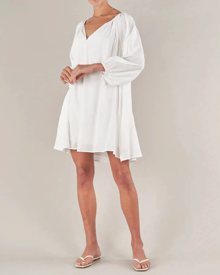 Panama Linen Cotton Gauze Mini Dress