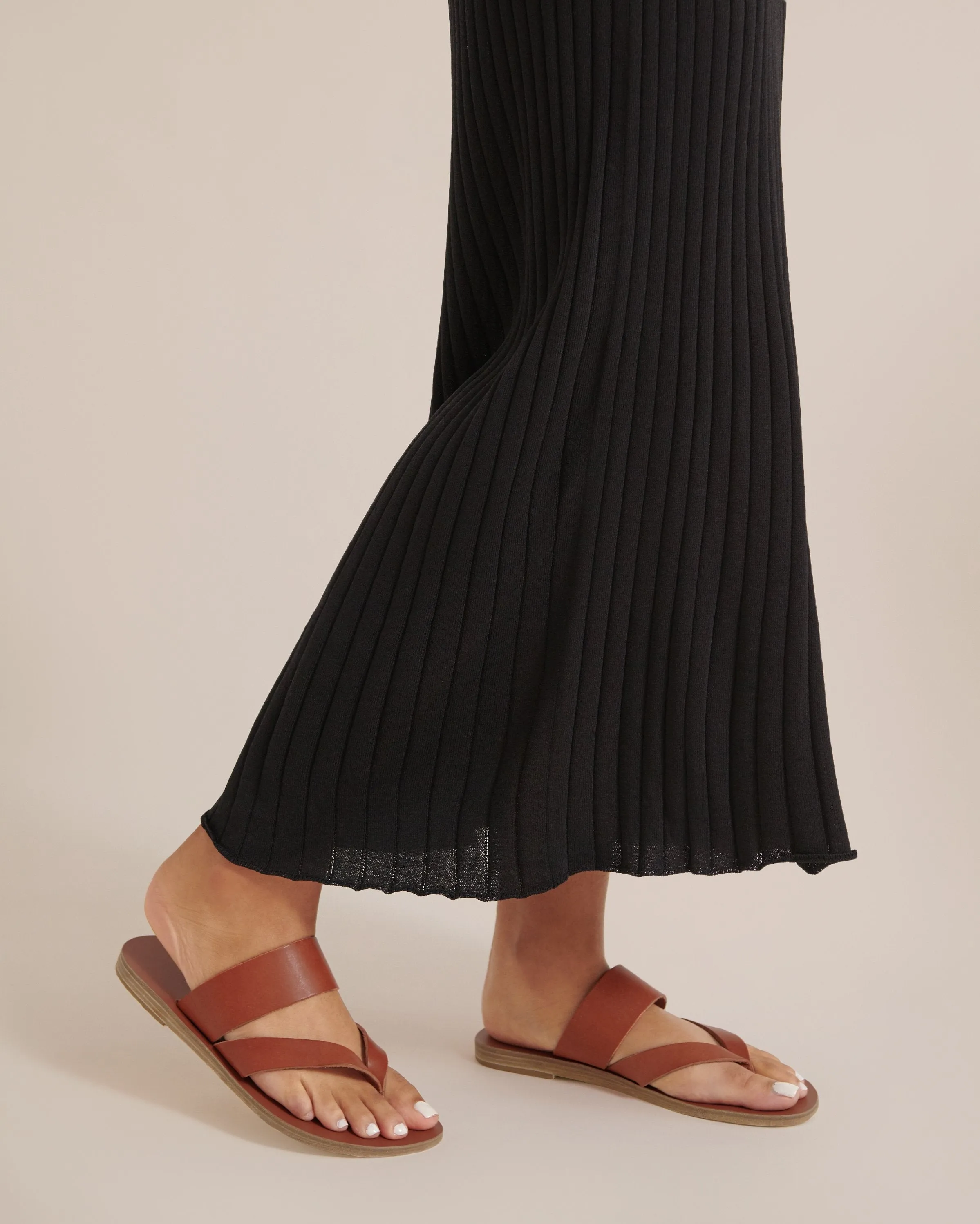 Peristera Leather Slide Sandal