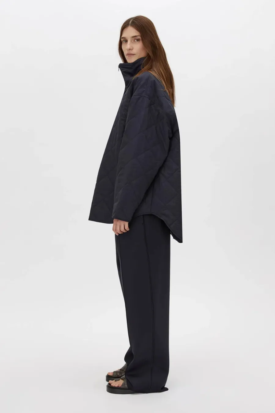 Santal Quilted Pullover Navy