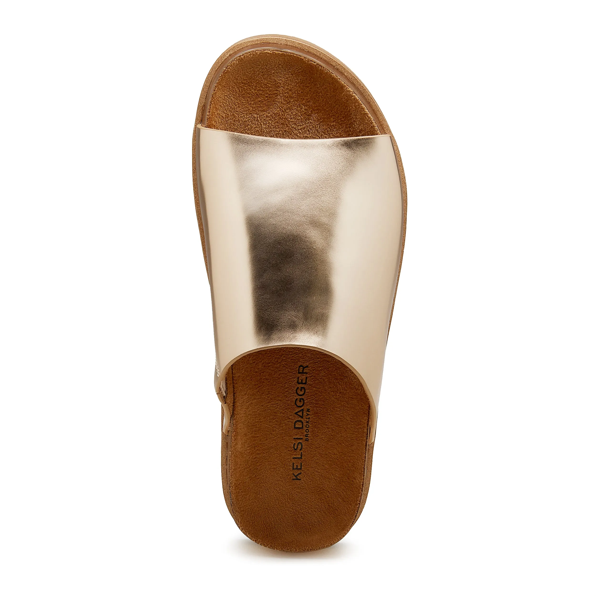 Squish Gold Slide Sandals