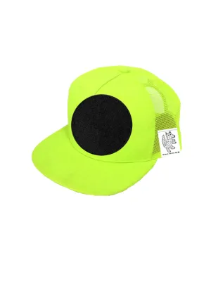 TODDLER Trucker Hat with Interchangeable Velcro Patch (Neon Yellow)