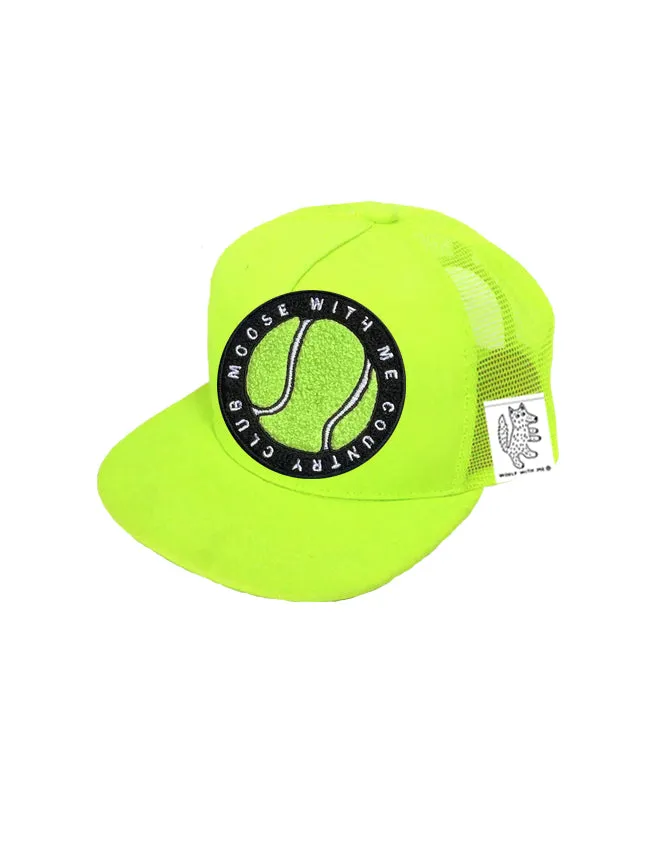 TODDLER Trucker Hat with Interchangeable Velcro Patch (Neon Yellow)
