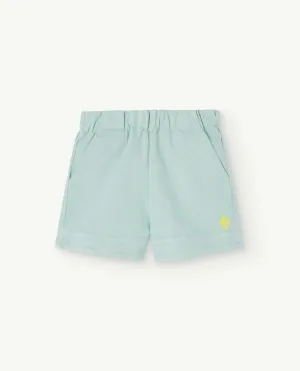 Turquoise Monkey Kids Shorts