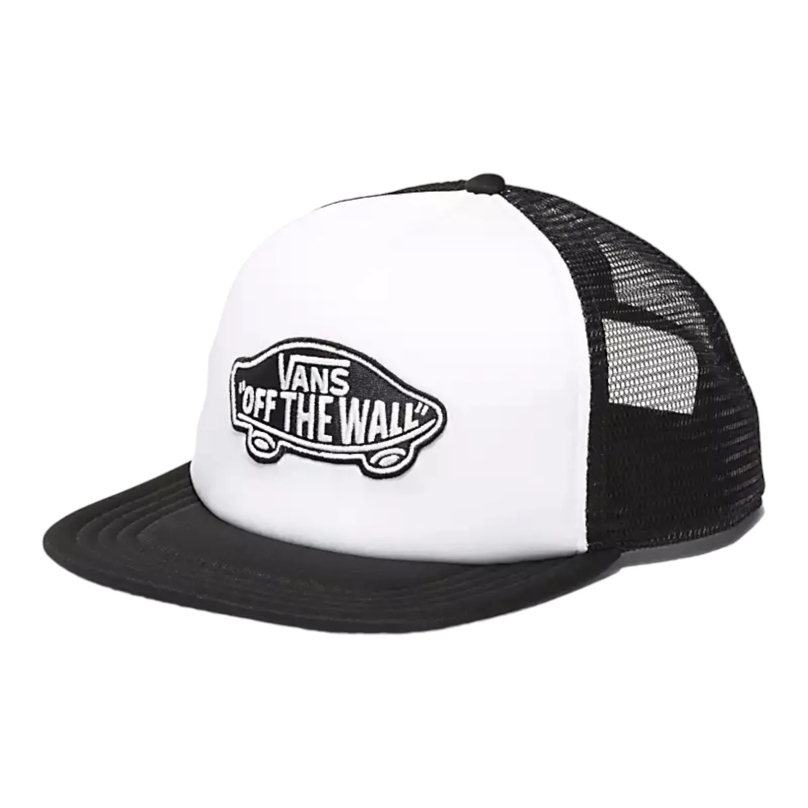 Black and White Vans Classic Patch Trucker Hat -Optimized