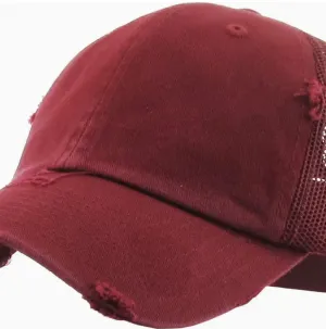 Vintage Mesh Back Hat - Burgundy