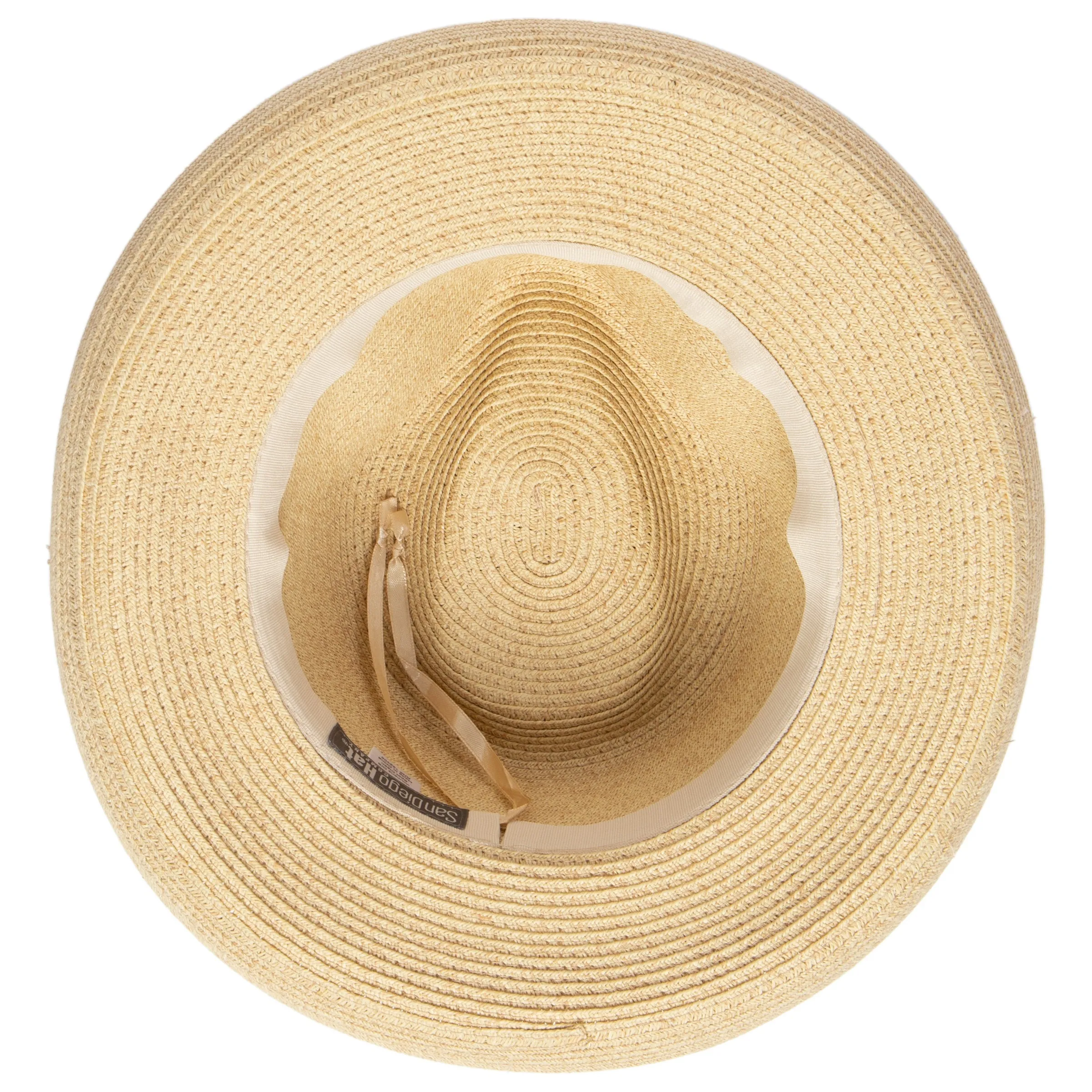 Women's Kettle Brim Fedora With Frayed Band & Shell Trim